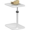 HUOLE Tavolo da Salotto, Divano, Esterno, Regolabile in Altezza, Angolo Divano Ufficio Seduta-Ergonomia, per Soggiorno, Camera, 40 x 30 x 80 cm - Forma a C - Bianco