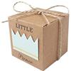 Aisaving 50pz Bomboniere Carta Baby Shower Favores Kraft Scatole di Carta Kraft Candy Box Confezione Scatola di imballaggio Piccolo Principe Corona Boy Bomboniere Decor(Blu)