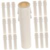 POPETPOP Coperture per Candele in Plastica Bianco 30 Pezzi Protezione Termica Facile da Usare Accessori per Lampadari Vintage per Casa e Hotel