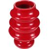 UTHCLO Vaso in Ceramica Forma di Albero di Natale Rosso Decorazione Natalizia da Tavolo Porta Fiori Versatile per Composizioni Floreali e Complementi d'Interni Festivi