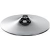 CLP Base in metallo rotonda da 38,5 cm, piede di ricambio per sgabello da bar, robusta e stabile, con anello in gomma antiscivolo, Colore:cromo, Dimensione:41.5 cm