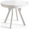 AlpiMeble Tavolo Rotondo Allungabile, 120-220 cm, Bianco