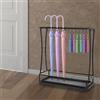 SAUADY Portaombrelli con vasca di raccolta per ingresso, corridoio, hotel, 55 x 24 x 61 cm, colore nero