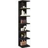 IBUYKE 7 Tier Wall Shelf Unit Floating Shelves,Lack Shelf for Wall Storage for Bedroom,Office,Bathroom Black WBC018B