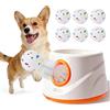 BORDRISE Macchina per lanciare palline a 3 distanze (6-14 m), con 3 robuste palline da tennis, lanciapalle per cani, lanciatore automatico interattivo per cani di piccola e media taglia
