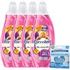 Generico Coccolino Wonder Wash Ultra Care 4 x 54 Lavaggi (216 Totali) - Detersivo Liquido Lavatrice 2160 ml x4 - Ideale per Cicli Brevi - Maxi Scorta Convenienza + Profumatore Mon Amour in Omaggio