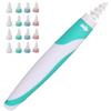 GodtKowty Kit di pulizia per orecchie in silicone morbido, 16 punte lavabili, manico ergonomico 10 cm, per adulti, bambini e anziani