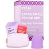 Pixie Cup Pixie Coppetta mestruale morbida - N.1 per comfort - Coppetta mestruale riutilizzabile - Buy One Give One - Include eBook, salviette detergenti, lubrificante e sacchetto