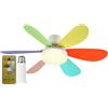 Fiorky Ventilatori da Soffitto con Luci e Telecomando, Ventilatore con Attacco E27 Base E27 42 cm Lampadina LED Ventilatore da Soffitto 3 velocità Dimmerabile for Camera da Letto Soggiorno C