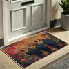 Generic Zerbino colorato con pappagallo, vivace ara, per ingresso esterno e interno, decorazione tropicale, in gomma, impermeabile, antiscivolo, assorbe la polvere, facile da pulire, 73 x 43 cm