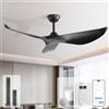 Sofucor 132 cm Smart Ventilatore da Soffitto con Alexa/App, Telecomando, DC, Timer, 6 Velocità, Silenzioso Ventilatore da Soffitto senza Luce per Camera da Letto Soggiorno