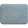 Kiamami Valentina - Tappeto bagno 40x60 cm azzurro polvere in poliestere con fondo antiscivolo