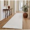 SIMPEX Tappeto Passatoia 80x250 cm Crema Tinta Unita Bouclé Anelli Stile Scandinavo Morbido Resistente Facile da Pulire Corridore Moderno per Ingresso Corridoio Camera