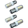 A2ZWORLD 4 Pezzi Lampadina LED BA15D G18 12V 24V DC, 4W 400LM, Bianco Caldo 3000K, 33 SMD 2835, Luce 360°, Ø15x53mm, per Camper Barca Impianti Fotovoltaici e Segnalazione