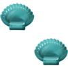 Amosfun 2 Pz Supporto Multifunzionale Per Coperchi Teglie Da Cucina Porta Cucchiaio a Forma Di Conchiglia Poggia Cucchiaio Resistente All'usura Coperchio Della Pentola Green Addominali