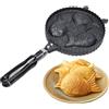 Opdestn Padella Per Realizzare Taiyaki | Utensile Da Cucina Antiaderente Con 3 Cavità - Stampo per Taiyaki a Forma di Pesce - Per Principianti e Professionisti, Colazione, Catering, Casa