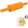 Beufee Mattarello, mattarello in silicone antiaderente da 9 pollici Mini mattarello Rullo per pasta in silicone Piccolo mattarello per bambini Cottura al forno(Arancia)