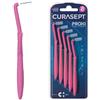 CURASEPT SpA Curasept Proxi Angle Scovolino T10 Fuxia 5 Pezzi 1,0mm - Scovolino per Spazi Interdentali Ampi