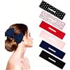 xutong Set di 6 fasce per capelli con nastro, 6 pezzi, motivo - Polka Dot, motivo floreale, tinta unita, colore nero, blu marino, rosa e bianco, accessorio per lo styling dei capelli