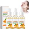 Wootapson 3Pc Turmeric Serum,Siero Di Curcuma Siero Idratante Alla Curcuma,Siero Alla Curcuma,Siero Viso Riparatore Alla Curcuma,Per Correggere Le Macchie Scure,Illumina e Uniforma i Toni Della Pelle