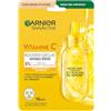 GARNIER Skin Active - Maschera viso in tessuto, super idratante e booster di luminosità, vitamina C e acido ialuronico, vegan & cruelty free, pelli opache in mancanza di luminosità - x1