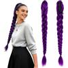 CHENNAN R-umi Parrucca per cosplay, Extension per capelli viola coda di cavallo pre-intrecciata, 70 cm, parrucca intrecciata sintetica con clip, per cosplay, Halloween e feste in maschera, colore