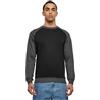 Urban Classics 2-Tone Raglan Crewneck Uomo Felpa Grigio/Nero 63% Cotone, 37% Poliestere Regular