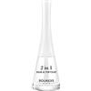 Bourjois 2 in 1 smalto per unghie 1 secondo 01 base e top coat, 9 ml