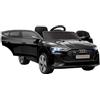 HOMCOM Macchina Elettrica per Bambini 12V Audi E-tron con Doppio Motore, Telecomando e Batteria Ricaricabile, Velocità 3-5km/h, Luci LED e Musica, Nero