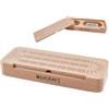 OLYCRAFT Set Da Gioco Cribbage Scatola con Tabellone In Legno di Faggio Scatola con Tabellone e 3 pista per Viaggi e Serate In Famiglia Set Portatile con 2 scomparti per Riporre I Pezzi per I Viaggi
