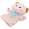 POPETPOP Giocattolo Burattino Mano Gatto Rosa Interattivo per Racconti | Peluche in Pp Cotone, Uso in Classe e Ragazzo Ragazza, Stile Tenero, 1 Pezzo