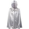 Proumhang Grigio Mantello con Cappuccio per Bambini e Bambine Mantello con Cappuccio Mantello da Strega Mantello da Vampiro Mantello del Diavolo Halloween Masquerade Natale Cosplay 80cm