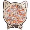 Generic Puzzle colorato in legno a forma di animale, puzzle unico a forma di animale, regalo per gli amanti dei gatti, Natale, decorazione per la casa (stile A)
