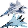 HOLYFUN Doppi Jets F14 & F22 - Aereo in metallo con luce e suono, aereo militare, regalo per bambini e ragazzi