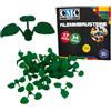CMC imports 20 blocchi di costruzione per piante, compatibili con 3 foglie grandi, fiori per giardino, città, decorazione foresta, verde, 6255