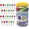Generico Alphabet Match Game - Alphabet Learning Ice Cream Matching Toy Set | Lettere A Forma Di Ghiacciolo Lettere Racking Per Il Riconoscimento Del Colore | Set Di Apprendimento Creativo Alfabeto Per Ghiacci