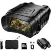 Highbrain Binocolo 4K per visione notturna a infrarossi per adulti, zoom digitale 8X, schermo TFT da 3 pollici, luce IR regolabile, scheda da 32 GB per foto e video, lunga durata della batteria, ideale per