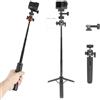 XIk Osmo Action 6/5 Pro, mini selfie stick e treppiede per fotocamera GoPro DJI Osmo Nano, registrazione video vlogging, compatibile con GoPro Max Hero 14, 13, 12, 11, 10, 9, DJI Osmo Action 6, 5, 4