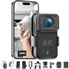 JAXION 2026 Versione Mini Action Cam,4K POV Camera Con Memoria Integrata da 32GB,Mini Body Cam Sportiva Portatile Vlogging Fotocamera,30M Fotocamera Subacquea,Videocamere Montate sul Corpo e Accessori