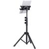 ULTECHNOVO Supporto per Laptop e Telefono Nero in Abs e Ferro, Antivibrazione Robusto Supporto, Treppiede Pratico per Scrivania in Ufficio e Webcast