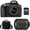 Nikon D5300 + 18-55 VR II + 55-200 VR II +SD 4GB Kit fotocamere SLR 24,2 MP CMOS 6000 x 4000 Pixel Nero