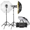 Walimex Pro - Set da studio fotografico VE 4.2 (Flash 300Ws, Treppiedi, Paraluce, comando, borsa e riflettore)