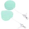 Didiseaon Panni Pulizia Lenti Occhiali e Schermi 2 Pezzi Pp Silicone Verdi | Forma Tonda e Cuore, Pendente Decorativo Portachiavi, Leggero e Delicato Sulle Superfici Colore Casuale