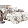 Swanson Beddings Daisy Silhouette Reversible Floral Print 3-Piece 100% Cotton Bedding Set: Duvet Cover and Two Pillow Shams (King) (Comforter NOT Included)