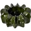 DRW Centrotavola a Forma di Cactus, in Ceramica, Verde Scuro, Lucido, 45 x 24 x 24 cm