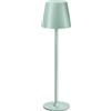 UPXNBOR Lampada da Tavolo Senza Fili in Metallo, Lampada da Comodino | Lampada da Scrivania Ricaricabile, Abat Jour LED per Interno ed Esterno, Luce Calda a 3 Livelli, Corpo Metallico, IP54, Verde