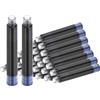 PATIKIL 30Pcs Cartucce Di Inchiostro Per Penna Stilografica, Diametro Foro 3.4mm Cartucce Di Inchiostro Standard Internazionale Per Penna Scrittura Business, Blu