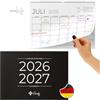 Finoly Calendario da Parete 2026 in Tedesco Luglio 2026 - Dicembre 2027 (18 Mesi) | Calendario Mensile | Planner Annuale 2026 | Calendario Mensile da Parete (Minimalista)