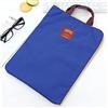 SEIWEI Cartella portadocumenti formato A4 in tela, borsa a mano, porta camice, portatile, per riporre documenti, scuola, 1 pezzo, colore: blu scuro