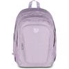 Zaino Doppio Scomparto Tech Shiny Brillante Effetto Glitter, Lilla, Tasca Porta